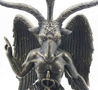 Baphomet Horned Sabbatic Goat Solve et Coagula Statue 10 Inch Tall