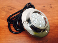 SUPER BRIGHT S.S.316 MARINE WHITE UNDERWATER LIGHT BOAT 9 LED X 3W FISHING