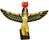 12pcs Ancient Egyptian Removable Miniature Figurine Set w/ Pyramid Display- King Tut, Nefertiti, Anubis, Isis, Bastet, Horus