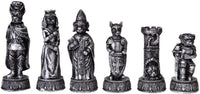 Cats Versus Dogs Chess Set 3.5 Inch Tall Hand Painted with Glass Board