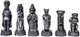 Cats Versus Dogs Chess Set 3.5 Inch Tall Hand Painted with Glass Board