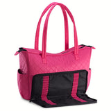 KIOTA Beauty Bag - Ideal for Bottles - Makeup Brush Storage Pocket and Outer Pockets - Quilted Finish Shoulder Bag Cosmetic Organizer
