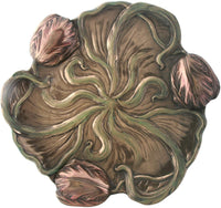 10 Inch Collectible Bronze Colored Cold Cast Resin Tulip Plate