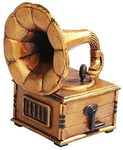 5.5 Inch Gramophone Musical Instrument Jewelry/Trinket Box Figurine