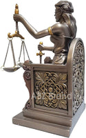 Seated Lady Justice Scales of Justice La Justicia Statue Lawyer Attorney Judge