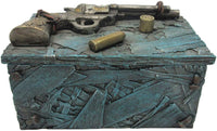 Pacific Giftware Pistol Shotgun with Casing Resin Trinket Box Bullet Storage Collectible Decor 5.75L x 3.5W Inch