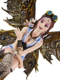 Pacific Giftware 11.38 Inch Aviator Steampunk Large Winged Fairy Statue Figurine