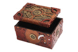 Steampunk Themed Clockwork Jewelry Trinket Box Figurine 5"Long