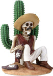 YTC 3.5 Inch Day of The Dead Boracho Sitting by A Cactus Figurine