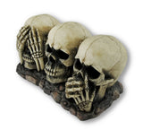 Things2Die4 See, Hear and Speak No Evil Skulls Statue