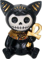 SUMMIT COLLECTION Furrybones Bastet Signature Skeleton in Egyptian Costume Carrying an Ankh