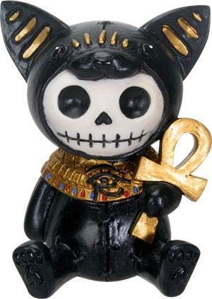 SUMMIT COLLECTION Furrybones Bastet Signature Skeleton in Egyptian Costume Carrying an Ankh