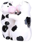 Hugging Cows Magnetic Ceramic Salt and Pepper Shakers Set