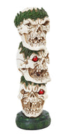 PTC Stacked One Eyed Skulls Incense Burner Statue Figurine, 12" H