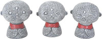 SUMMIT COLLECTION Eastern Enlightenment Playful Jizo Monks Red Bibs (Set of 3) Collectible