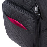 KIOTA Makeup Artist Case on Wheels, Soft Cosmetic Case with Trolley and Removable Storage Pockets for Beauty Products, Side Compartments with Zippers