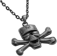 Masada Jewelry, Coast Guard Skull Crossbones Pendant Necklace Lead Free Alloy