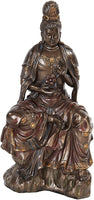 10.25 Inch Water and Moon Kwan Yin Hindu Resin Statue Figurine