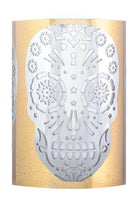 Day of The Dead Skull Embellished Decorative Votive Candle Holder