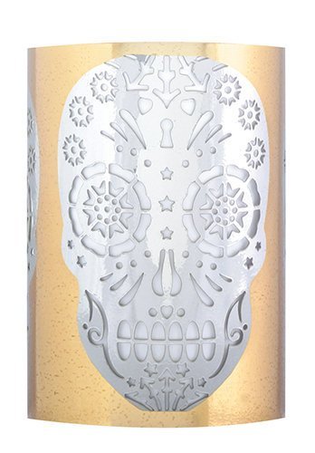 Day of The Dead Skull Embellished Decorative Votive Candle Holder