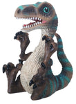 YTC 3.25 Inch Brown Velociraptor Seated Figurine Decoration Display