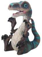 YTC 3.25 Inch Brown Velociraptor Seated Figurine Decoration Display