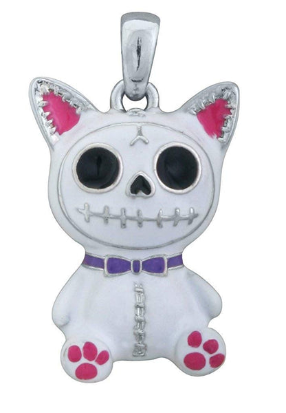 SUMMIT COLLECTION Furrybones White Cat Mao Mao Skeleton Boy Pendant Jewelry