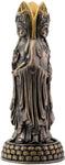 Bronze Three Sided Kuan Yin On Lotus Buddhism Figurine Display