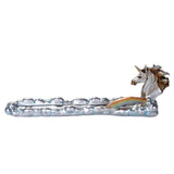 Pacific Giftware Fantasy Wonderland Unicorn Over Colorful Rainbow Bridge Stick Incense Holder 12 Inch L