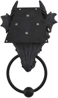 Gothic Dragon Door Knocker Cast Iron Finish