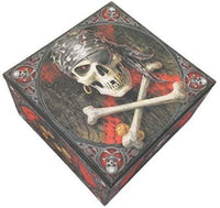 Small Pirate Skull Mirror Box