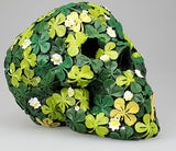 Lucky Clover Shamrock Skull Irish Saint Patrick's Day Collectible Figurine Decor