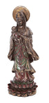 10.25 Inch Kwan Yin with Child Hindu Bronze Finish Statue Figurine