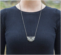 STEAMPUNK BUTTERFLY NECKLACE PENDANT PEWTER ALLOY