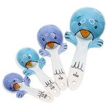 Blue Bird Ceramic Measuring Cup and Spoon Set Kitchen Decor