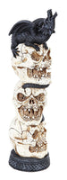 PTC 13.25 Inch Stacked Skelton Skulls Incense Burner Statue Figurine