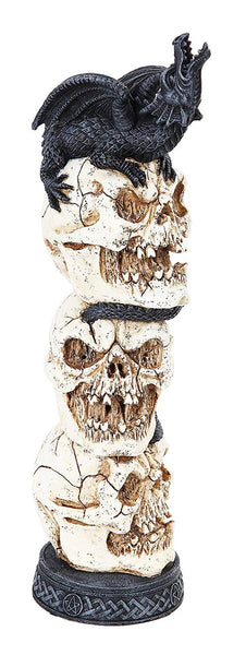 PTC 13.25 Inch Stacked Skelton Skulls Incense Burner Statue Figurine