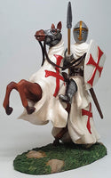 Pacific Giftware Crusader Knight Holding Spear Calvary On Horseback Defending Crusader Kingdoms Figurine