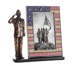 US Air Force Cold Cast Bronze Air Force Officer Salute Stars and Stripes...