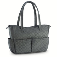 KIOTA Beauty Bag - Ideal for Bottles - Makeup Brush Storage Pocket and Outer Pockets - Quilted Finish Shoulder Bag Cosmetic Organizer