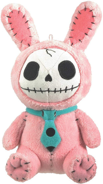 SUMMIT COLLECTION Furrybones Pink Bunny Bun Bun Wearing Polka Dotted Blue Tie Small Plush Doll