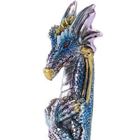 6.25 inches Fantasy Decorative Writing Dragon Sculpture Decorative Pen Gift Set - Set of 6