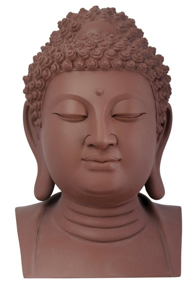 Yixing Clay Buddha Head Buddhism Figurine