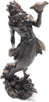 ABZ Brand Amazing Collection King of the Sea - Poseidon Neptune holding Conch Rising from the Sea Statue