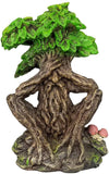 Botega Distributing Forest Spirit See Hear Speak No Evil Wise Greenman Figurines Set of Three Whispering Forest