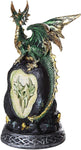 Green Mystic Forest Dragon with LED Light On Crystal Rock Mountain 7.5H