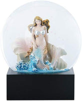Mermaid on a Shell in the Ocean Water Globe Statue