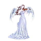 Pacific Giftware Elegant Angel Playing Violin Lullaby Musical Statue by Nene Thomas Home Decor