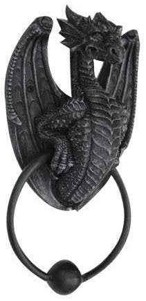7 Inch Dragon Gargoyle Bust Resin Door Knocker Statue Figurine
