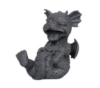 Garden Dragon Laugh Out Loud Garden Display Sculpture Stone Finish LOL LMFAO